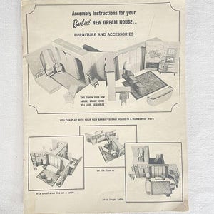 Rare MATTEL 1960s 1964 Doll Designer New Dream House Photos Catalogue Interiors Furniture Accessories Fashion Barbie Mid-Century Modern