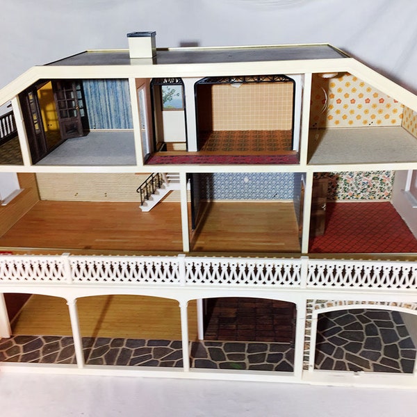 Lundby Sweden 1960s Vintage Doll's House Furniture Mid-Century Modern Designer Hanse Denmark Brio BODO HENNIG Two Stories Danish Modernism