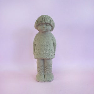 60s Vintage Mid-Century Modern Figure Statue Figurine SAND Europe Scandinavia Lisa Larson-era Children Folk Doll Marbell by StoneArt Belgium
