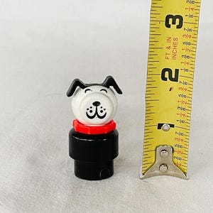 Vintage HUND Fischer-Price Menschen Person Frau Plastik Spielzeug Spielset Pop Art 1960er/1970er Jahre PlaySkool für Autos Fahrzeuge