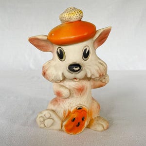 Irland Kawaii Vintage 50er Jahre möglicherweise von Herman Pecker DDR Gummi Quietschspielzeug Scotty Hund Welpe Puppe Vinyl Japan Italien Cartoon Tv Charakter