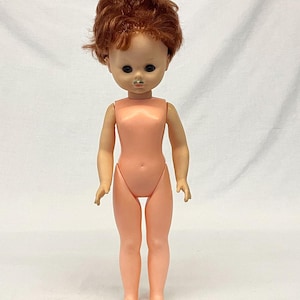 Authentic Vintage 1960s Brown Hair Classic GABAR Child Alta Moda Italian High Fashion Haute Couture Doll Needs TLC BOY w/ drawn on Moustache
