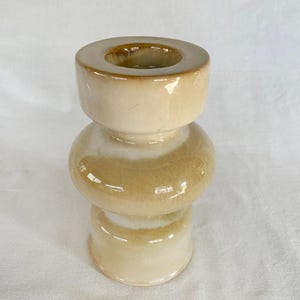 ROBERTO RIGON Bertoncello des années 1970 ITALIE poterie italienne vintage Fat Lava bougeoir vase biomorphe en céramique moderniste moderniste du milieu du siècle