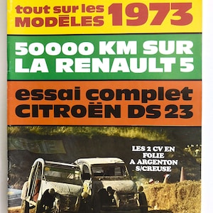 Documentazione d&#39;epoca Settembre 1972 L&#39;AUTO JOURNAL Rivista Auto sportiva Automobile Drag Racing Prototipo sperimentale Auto straniere francesi