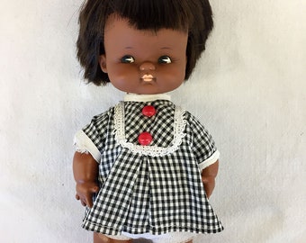 Black AFRICAN Afro Doll Authentic Vintage Original 1950s MADE in JAPAN Alta Moda Fashion Haute Couture Poupée Doll Toddler Infant Baby Child
