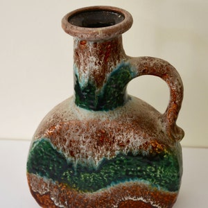 1950s W German Pottery Vintage Antique Vase Jug Fat Lava Mid-Century Modern DÜMLER & BREIDEN DB Keramik Ceramic Scheurich Keramik Bay Jasbar