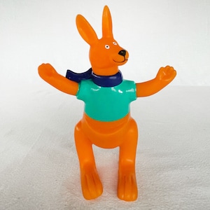 Juguete de canguro de goma chirriante de la década de 1950, posiblemente de HERMAN PECKER, muñeco de vinilo, personaje de dibujos animados de Japón e Italia.