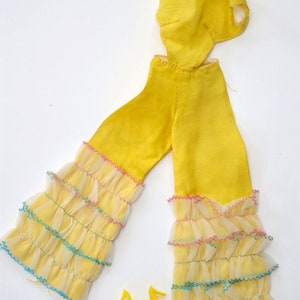 1960s Authentic Vintage BARBIE Doll German French EUROPEAN "Caribbean Cruise" #1687 Fashion Lace-trimmed MOD Palazzo Halter Silk Jumpsuit