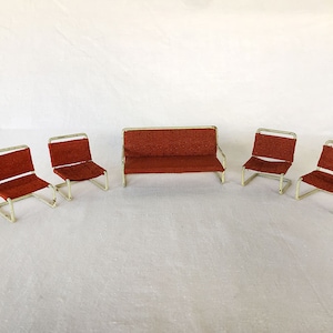 30/40s Vintage Antique Hanse Denmark Doll&#39;s House Brio Lundby Art Deco Bauhaus Marcel Breuer Furniture Tubular Sofa Chair BODO HENNIG Danish