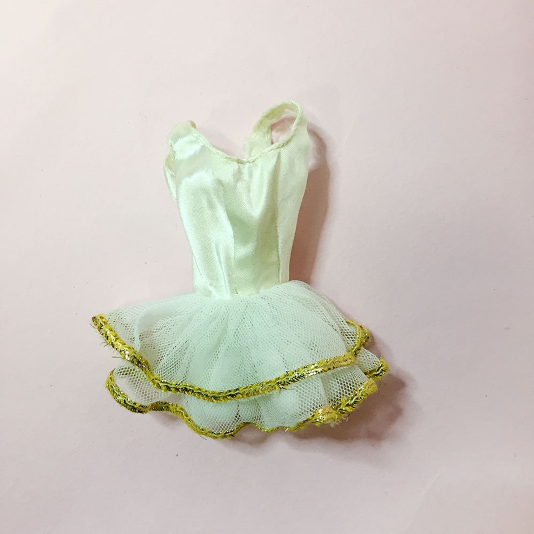 1960-1970s Original Vintage BARBIE Doll Ballerina White Satin Tutu Excellent Condition Ballet