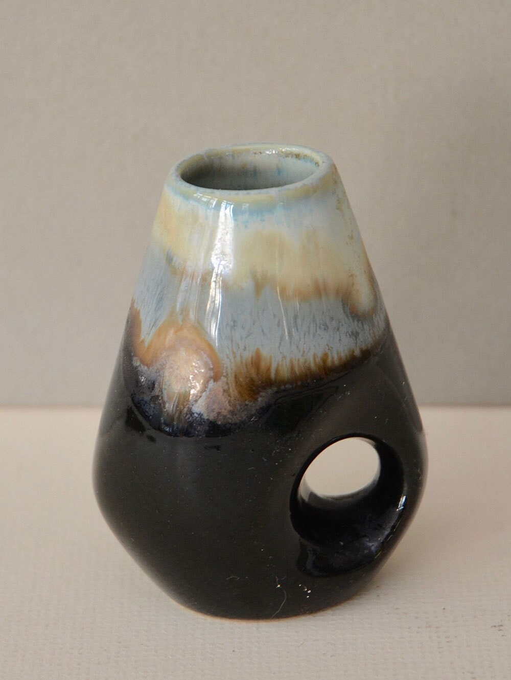 Antique Art Nouveau Denbac French Pottery Liquor Bottle 20th Century