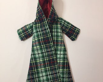 1950s/60s Vintage Puppenkleidung Mattel BARBIE CLON PREMIER Tartan Karo Kapuze Langer Mantel Uneeda Dollikin Palitoy Action Girl Mego Maddie Mod