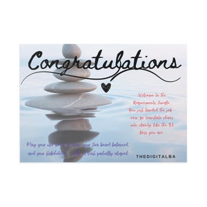 Carte postale d'analyste commercial, cadeau de félicitations au baccalauréat, carte de promotion d'intégration, cadeau de remise des diplômes, mot de bienvenue de l'équipe, responsabilisation
