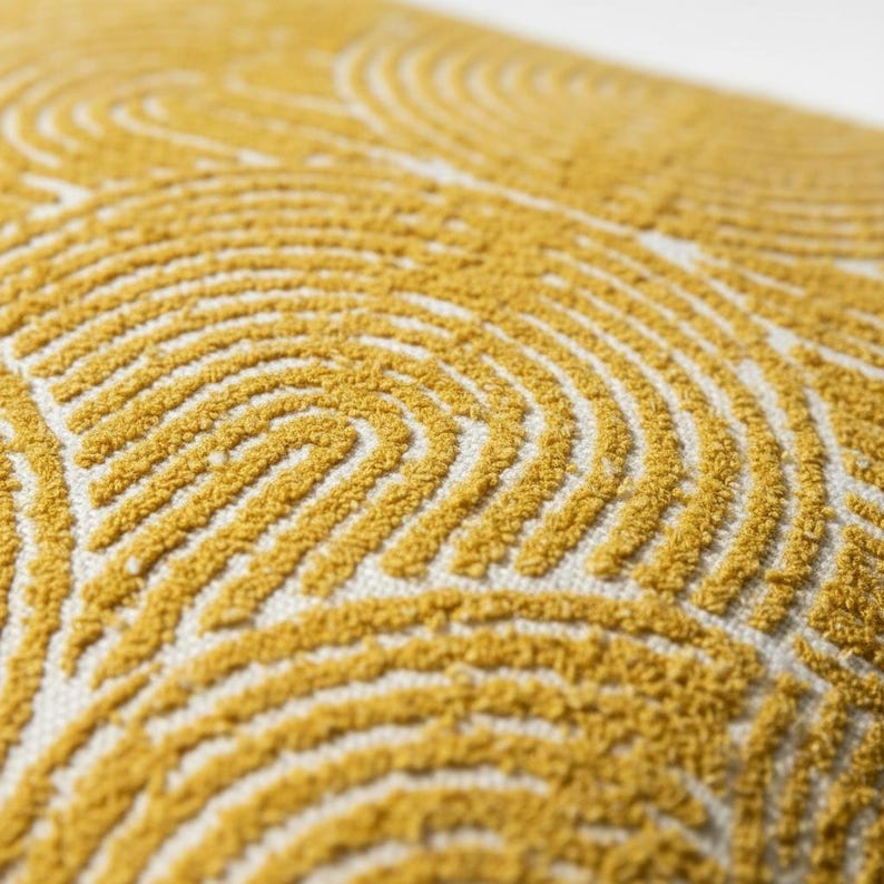 Mustard Yellow Boho Pillow Cover Set Of 2 – Textured Geometric Cushion for Modern Farmhouse Decor image 6