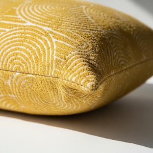 Mustard Yellow Boho Pillow Cover Set Of 2 – Textured Geometric Cushion for Modern Farmhouse Decor image 5