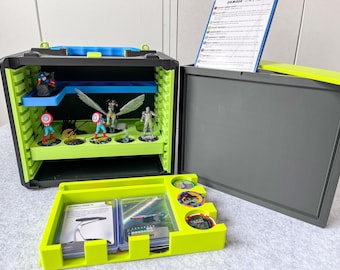 Bandeja para acessórios HeroClix e suporte para mapa/PAC - Download digital para impressão 3D - Compatível com estojos como o War-Ganizer