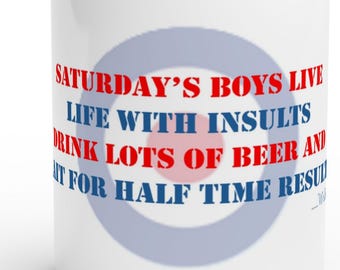 Pau Weller Lyrische Tasse | Samstage Kinder | The Jam Neuheit Becher