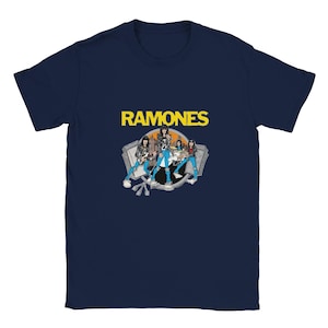 Ramones Punk Rock T-Shirt | Ramones Cartoon Graphic Tee | Music Lover Gift