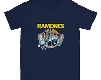 Ramones Punk Rock T-Shirt | Ramones Cartoon Graphic Tee | Musik-Liebhaber-Geschenk