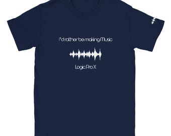 Musikliebhaber-T-Shirt: Ich würde lieber Musik machen - logische Pro X