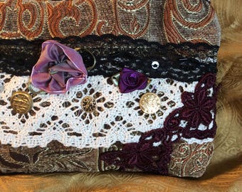 Jacquard woven bag, small cosmetic bag