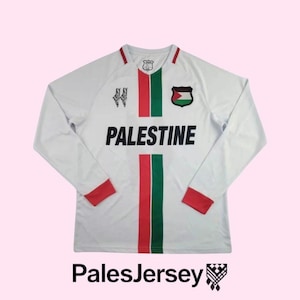 Palästina-Trikot – Weißes Langarmshirt