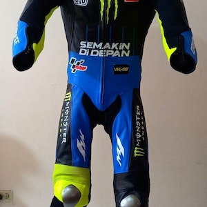 Vintage Dainese Leather Racing Suit: Custom MotoGP Style, CE Armor
