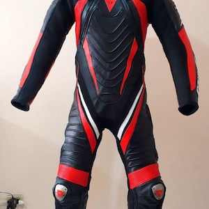 Vintage Dainese Leather Racing Suit: Custom MotoGP Style, CE Armor