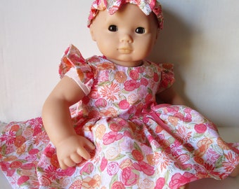 CHARLIE BROWN FRIENDS STRIPED DRESS /& HEADBAND--MADE TO FIT 15/" GIRL DOLL