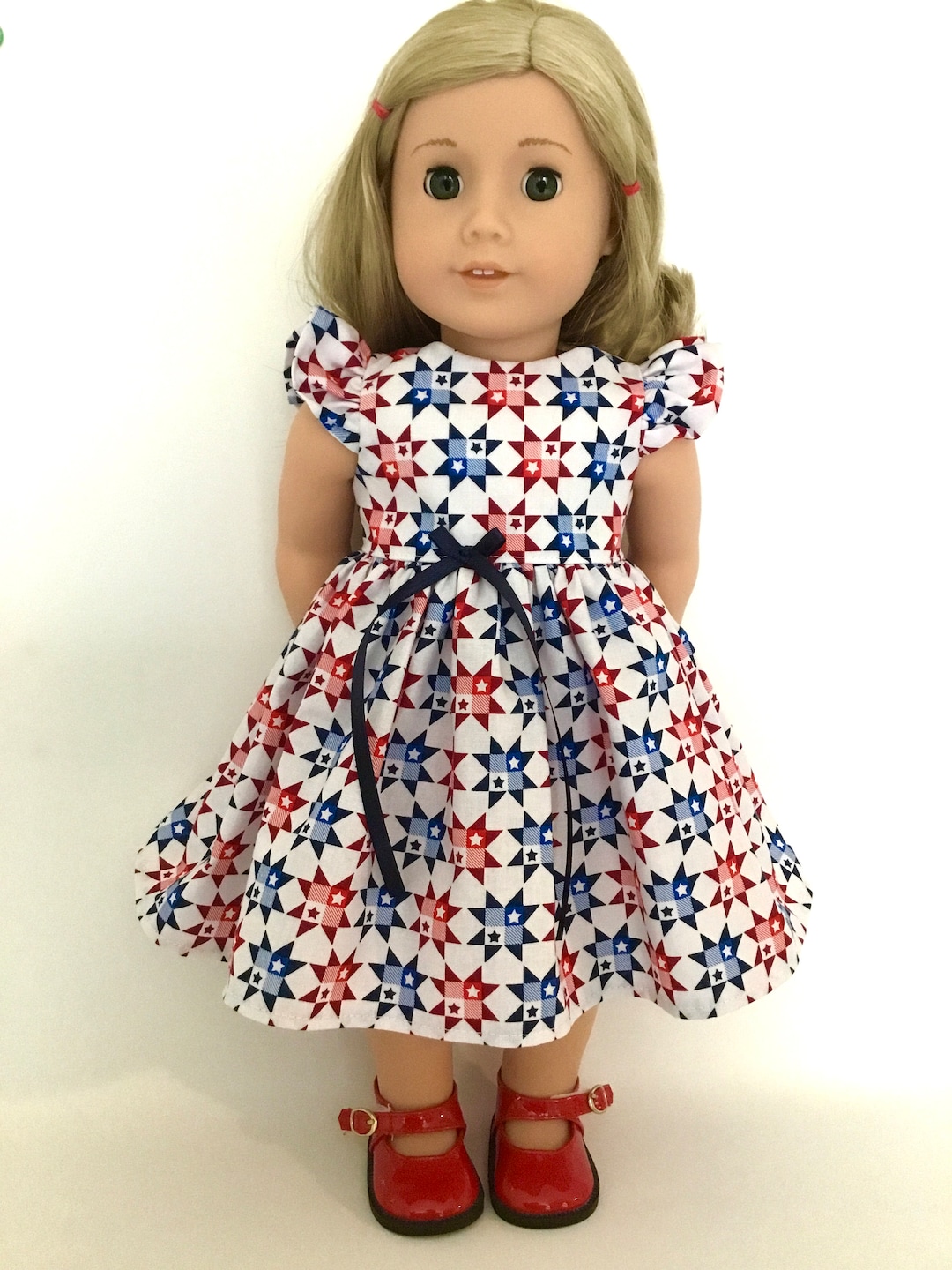 18 Inch Clothing for Dolls Like American Girl Short Ruffle Sleeve Knee