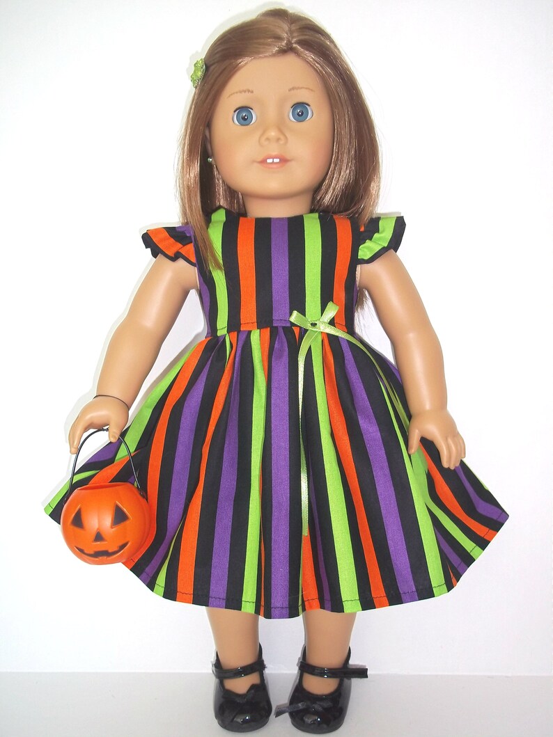Striped Top//Black Capri Leggings for 18/" Doll Clothes American Girl