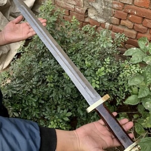 Beautiful Custom Handmade Damascus Steel Viking Sword Gifts For Men, Gift For Groomsmen , Boyfriend Gift, Anniversary Gift, Husband Gift