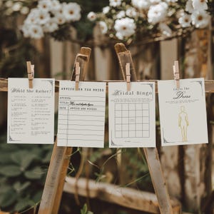 Her Next Chapter Bridal Shower Games Bundle, Book Theme Bridal Shower Games, Would She Rather, Guess the Dress, Bingo, Advice Cards