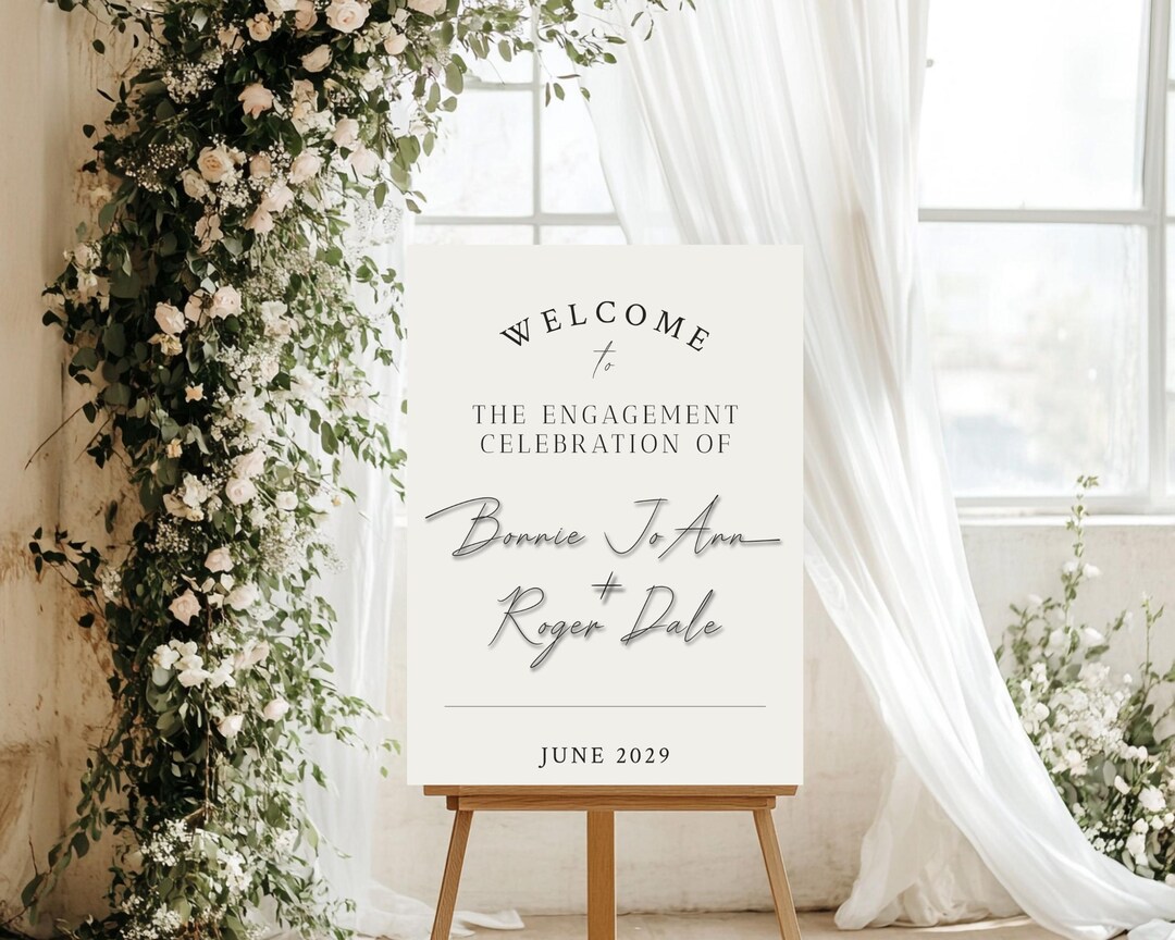 Welcome Partners. Sign Modern Engagement Welcome Sign | Minimalist Template (digital Download ...