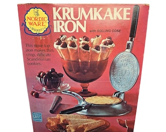 Vintage Nordic Ware Krumkake Iron in Original Box