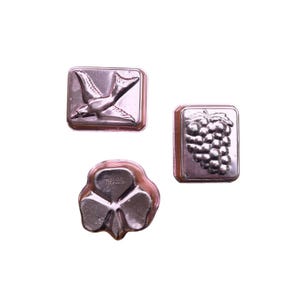 Vintage Set of 3 Pink Nevco Small Gelatin Molds