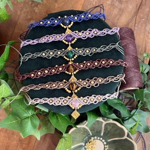 Macramé Gemstone Necklace/Choker
