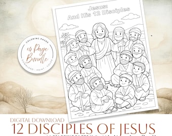 Os 12 Discípulos de Jesus | Atividade Manual para Escola Dominical | Atividade Bíblica para Crianças | Educação Cristã em Casa | Escola Dominical | Lição Bíblica com Atividade Manual |