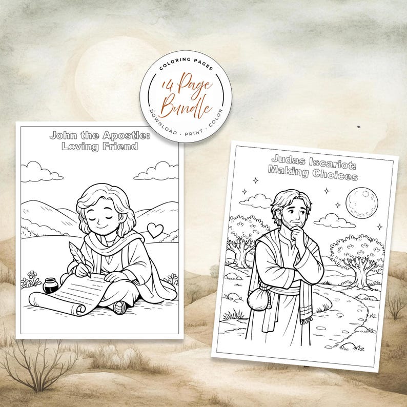 12 Disciples of Jesus | Sunday School Craft | Bible Activity for Kids ...