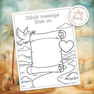 Bible Coloring Page, Sunday School Craft, Baptism Of Jesus, Homeschool Activity, St John The Baptist, Bible Story Activity, Bible Story For Kids, Kid Bible Activities, Christian Homeschool, Catholic Saint, Printable Coloring, Baptism Jesus Color, Catholic Homeschool, preparing the way, john the baptist in prison, the works of John the Baptist, Preaching, discipleship, locusts and wild honey, baptizing in the river, the gospel of john