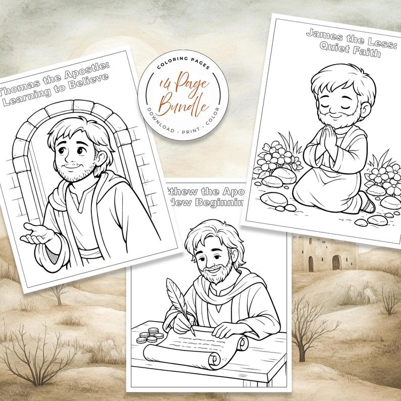 12 Disciples of Jesus | Sunday School Craft | Bible Activity for Kids ...