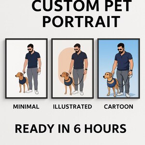Retrato de animal de estimação personalizado, sem rosto, detalhado, ilustrado, estilo cartoon e realista, entrega em 6 horas, arte digital para animais de estimação, presente para amantes de animais de estimação, download em PNG