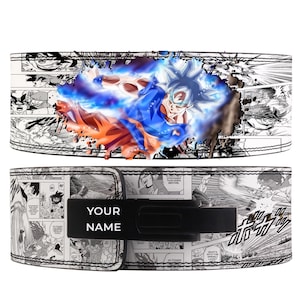 Goku Anime Leather Lever Belt: Custom Powerlifting Gym Belt