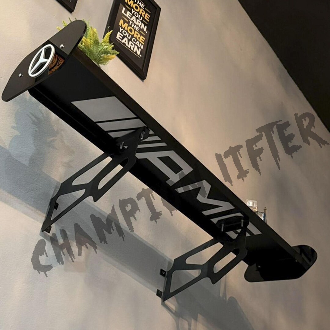 Spoiler Wall Rack AMG Spoiler Shelf – Wall Mounted Race Car Decoration - Etsy