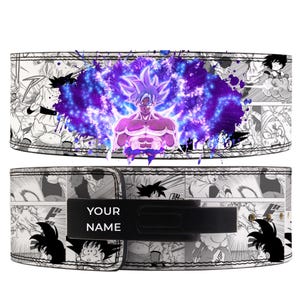 Goku Anime Leather Lever Belt: Custom Powerlifting Gym Belt