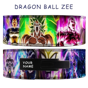 Goku Anime Leather Lever Belt: Custom Powerlifting Gym Belt