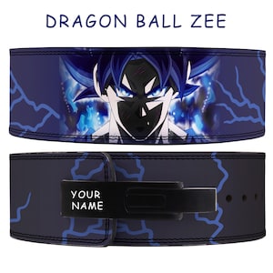 Goku Anime Leather Lever Belt: Custom Powerlifting Gym Belt