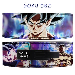 Goku Anime Leather Lever Belt: Custom Powerlifting Gym Belt