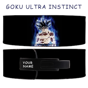 Goku Anime Leather Lever Belt: Custom Powerlifting Gym Belt