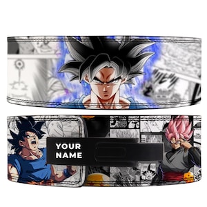 Goku Anime Leather Lever Belt: Custom Powerlifting Gym Belt